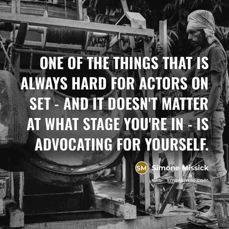 “One of the things that is always hard for actors…” quote by Simone Missick
