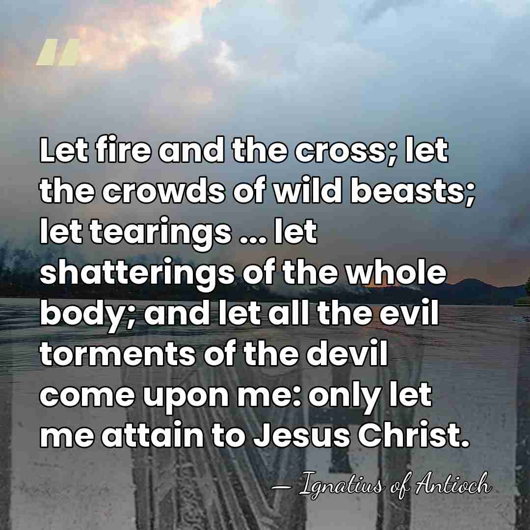 Let fire and the cross; let the crowds of wild beasts; let&hellip; - Ignatius of Antioch