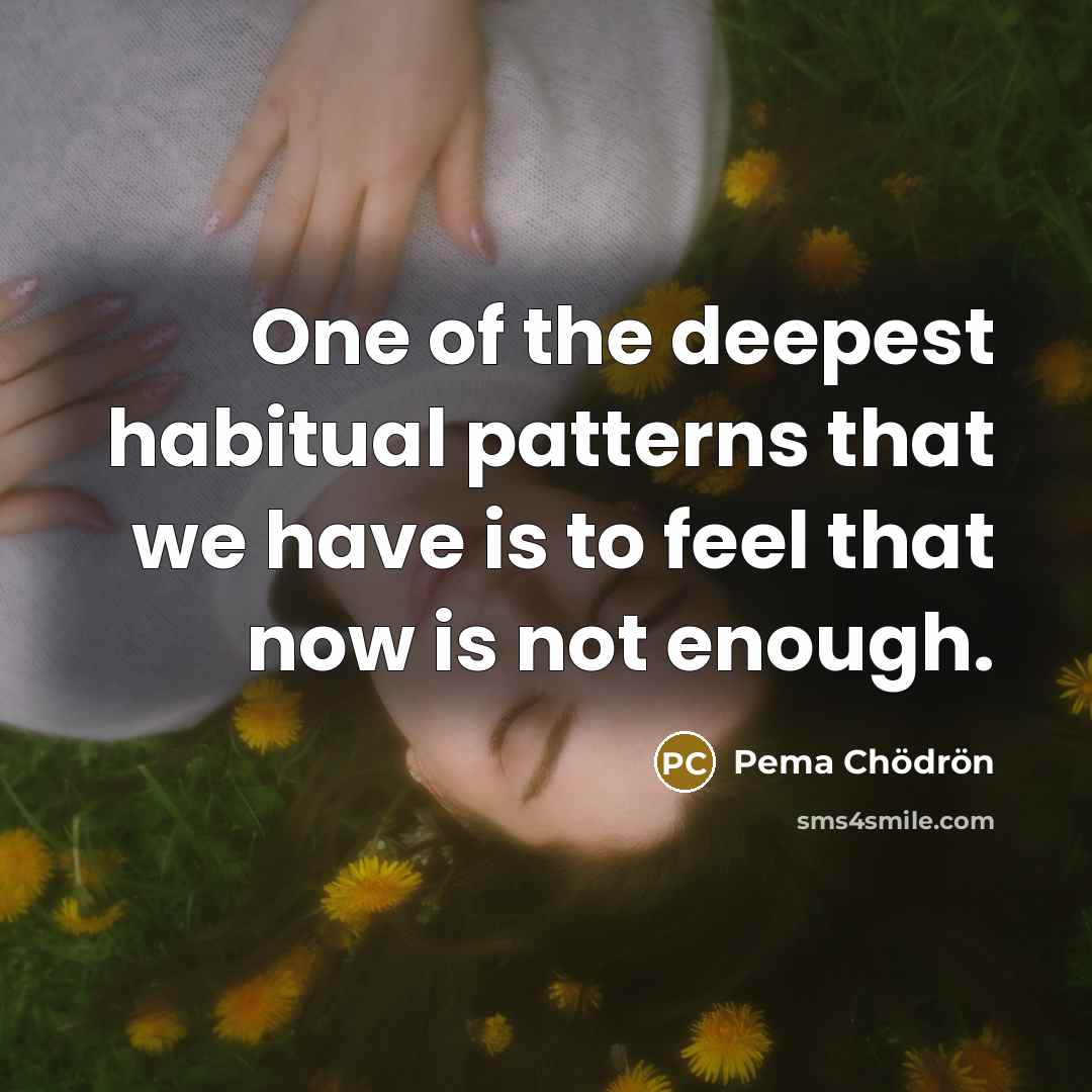 “One of the deepest habitual patterns that we have is…” quote by Pema Chodron