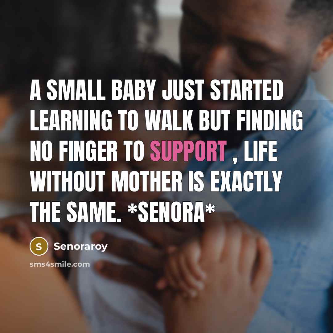 “A small baby just started learning to walk but finding…” quote by Senoraroy