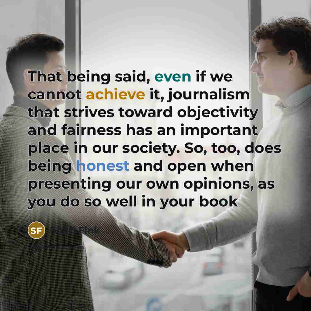 “That being said, even if we cannot achieve it, journalism…” quote by Sheri Fink