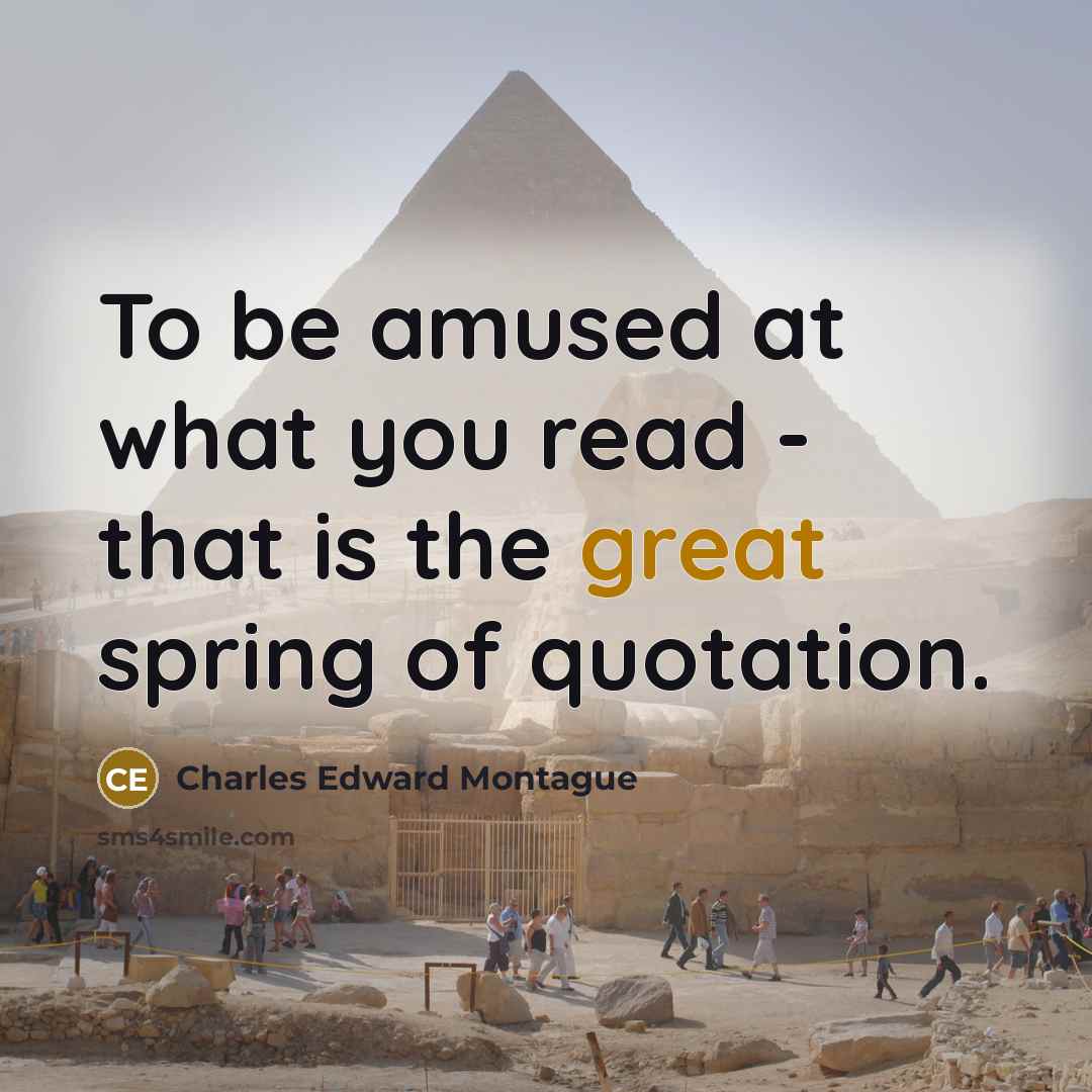 “To be amused at what you read - that is…” quote by Charles Edward Montague