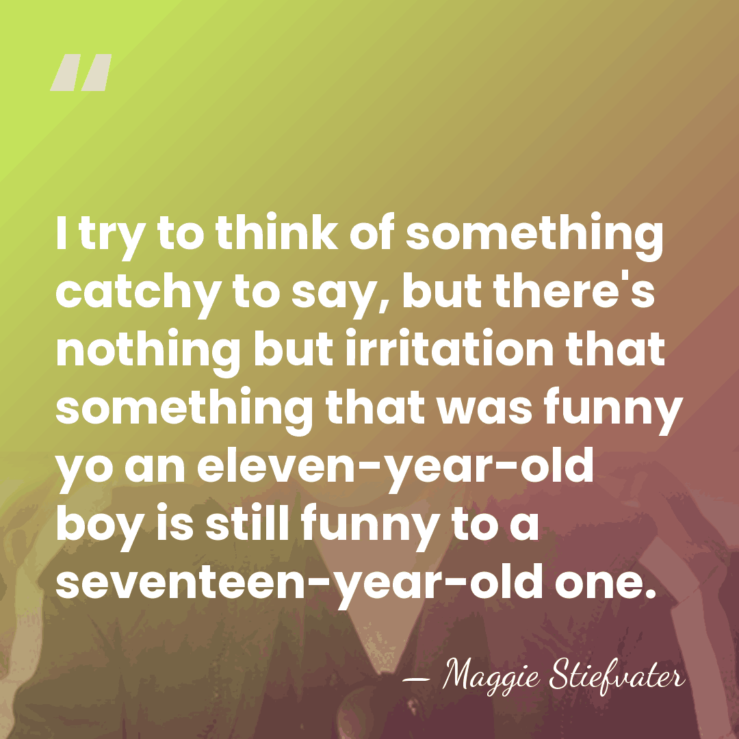 I try to think of something catchy to say, but there's nothing&hellip; - Maggie Stiefvater