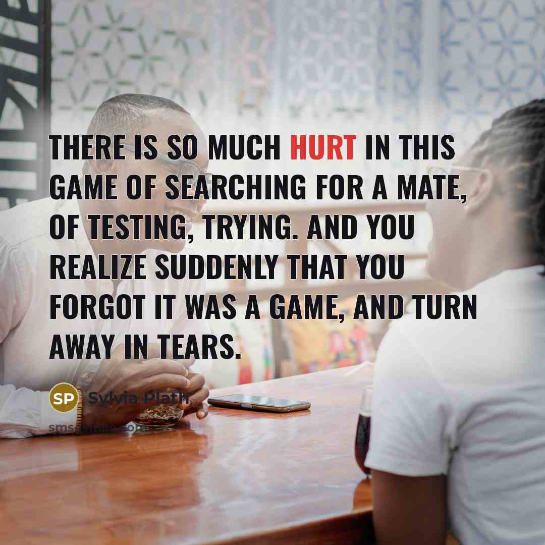 “There is so much hurt in this game of searching…” quote by Sylvia Plath