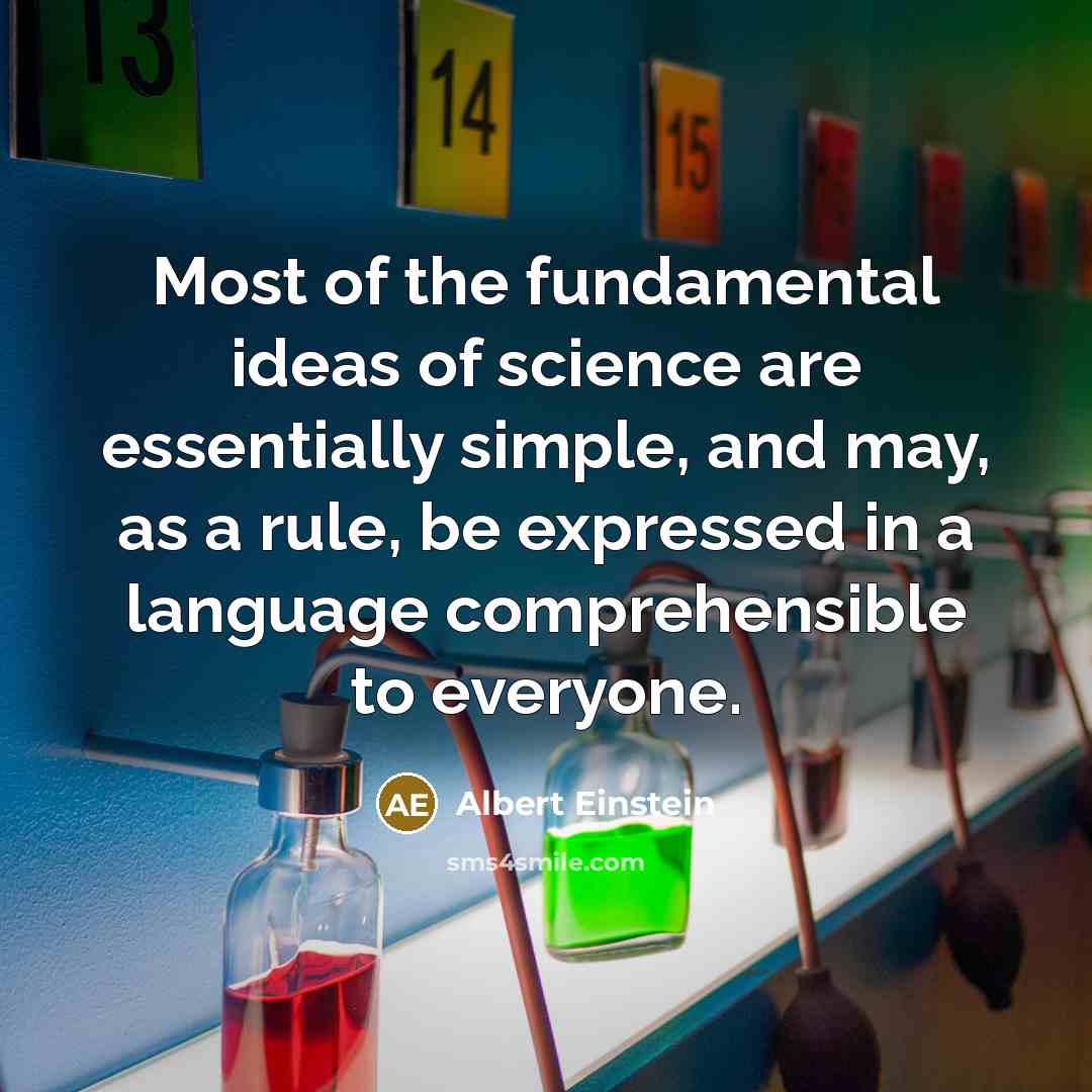 “Most of the fundamental ideas of science are essentially simple,…” quote by Albert Einstein