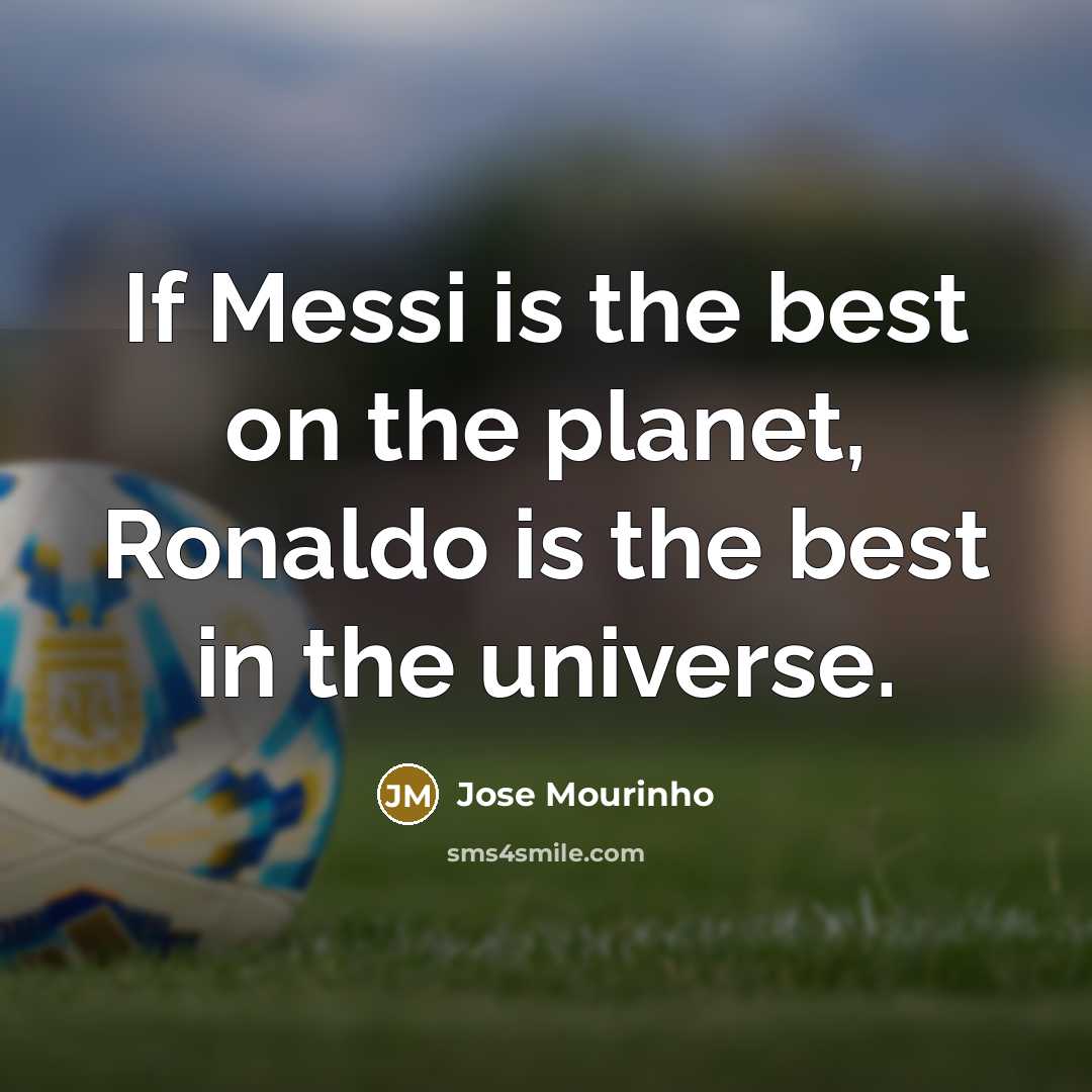 “If Messi is the best on the planet, Ronaldo is…” quote by Jose Mourinho