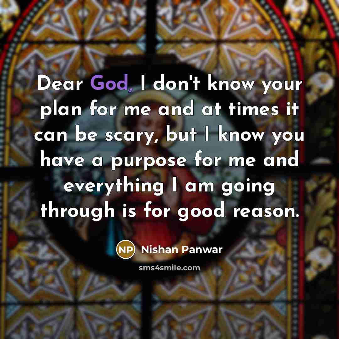 “Dear God, I don't know your plan for me and…” quote by Nishan Panwar
