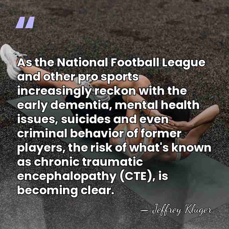 As the National Football League and other pro sports increasingly reckon with&hellip; - Jeffrey Kluger