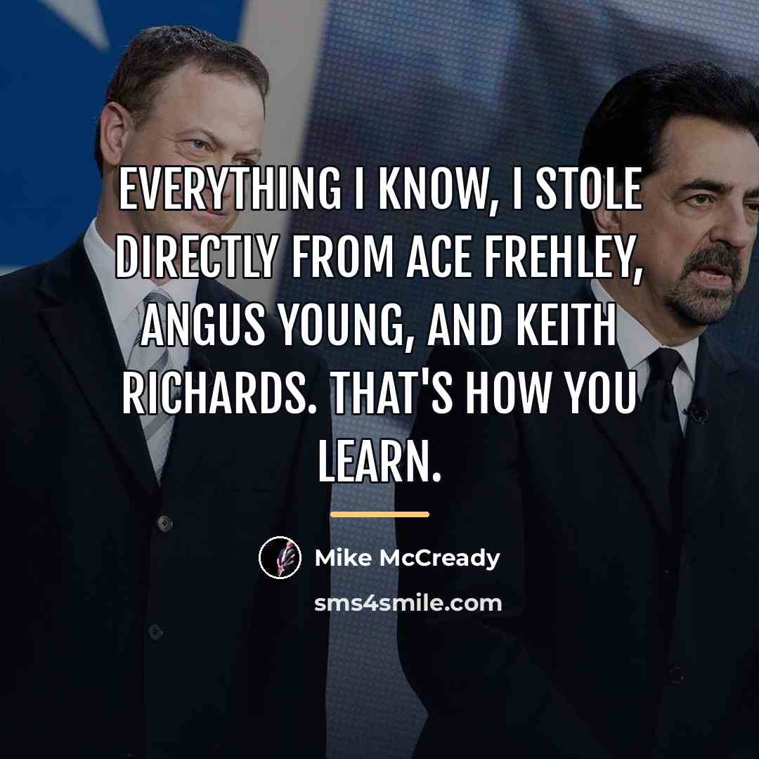 “Everything I know, I stole directly from Ace Frehley, Angus…” quote by Mike McCready