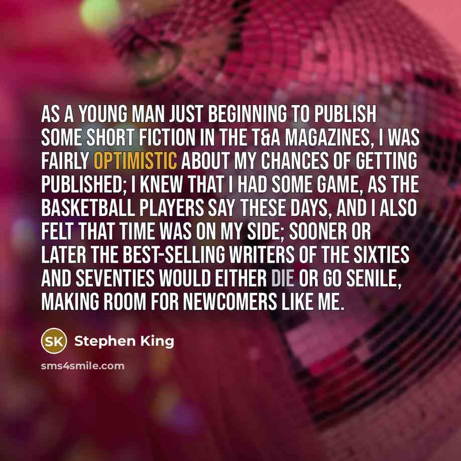 “As a young man just beginning to publish some short…” quote by Stephen King