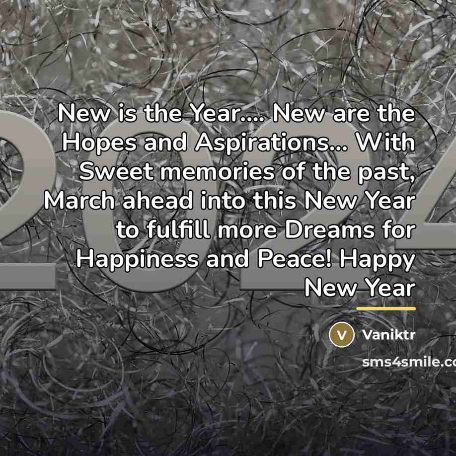 “New is the Year.... New are the Hopes and Aspirations...…” quote by Vaniktr
