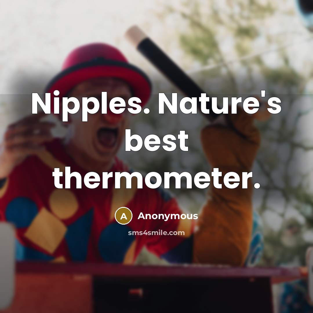 “Nipples. Nature's best thermometer.…” quote by Anonymous