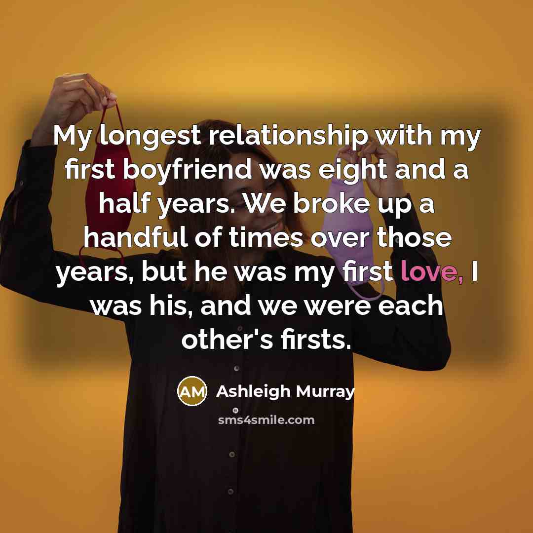“My longest relationship with my first boyfriend was eight and…” quote by Ashleigh Murray