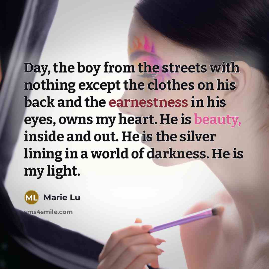 “Day, the boy from the streets with nothing except the…” quote by Marie Lu