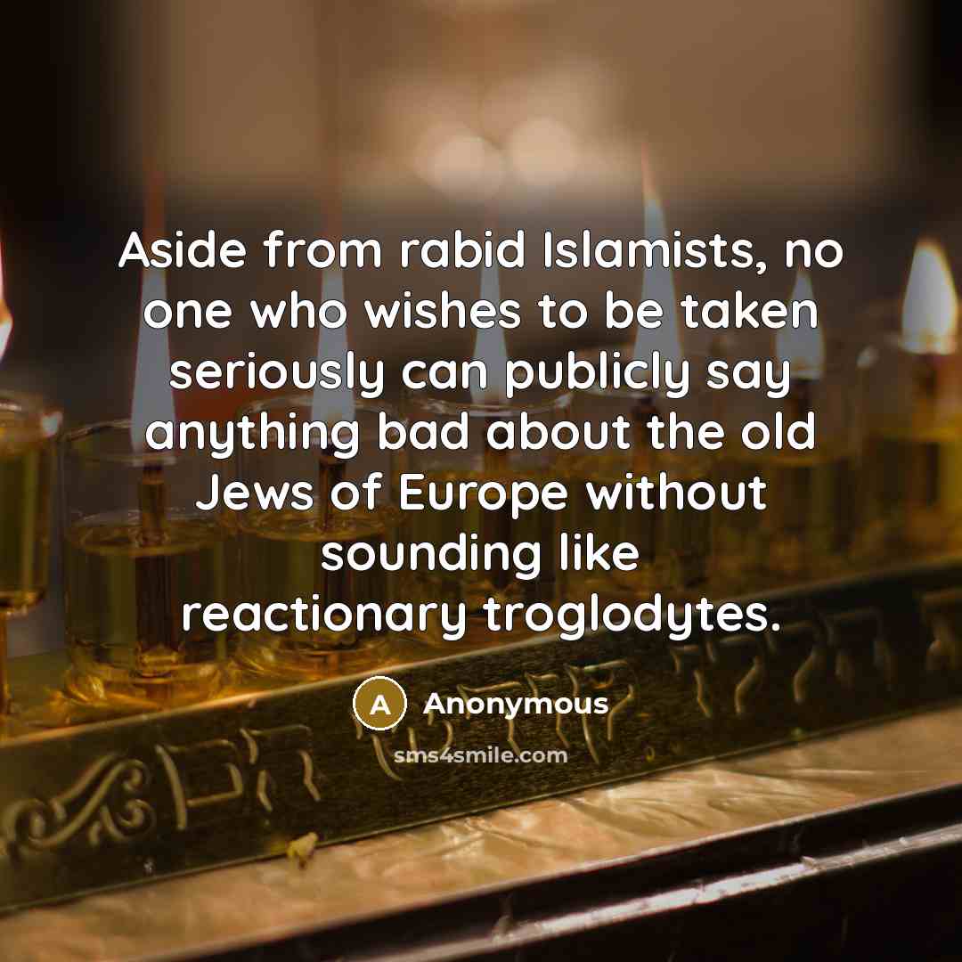 “Aside from rabid Islamists, no one who wishes to be…” quote by Anonymous