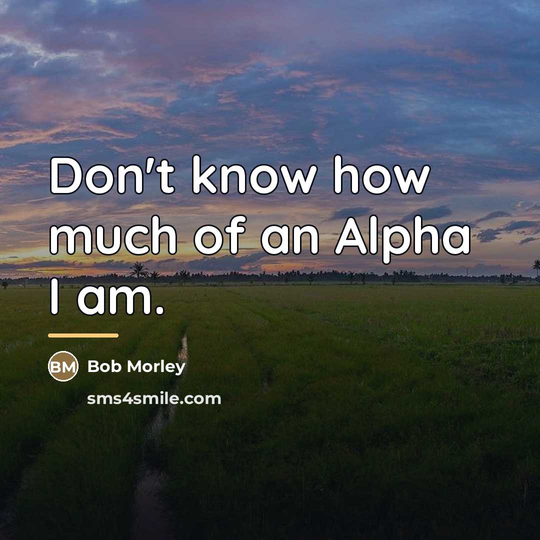 “Don't know how much of an Alpha I am.…” quote by Bob Morley