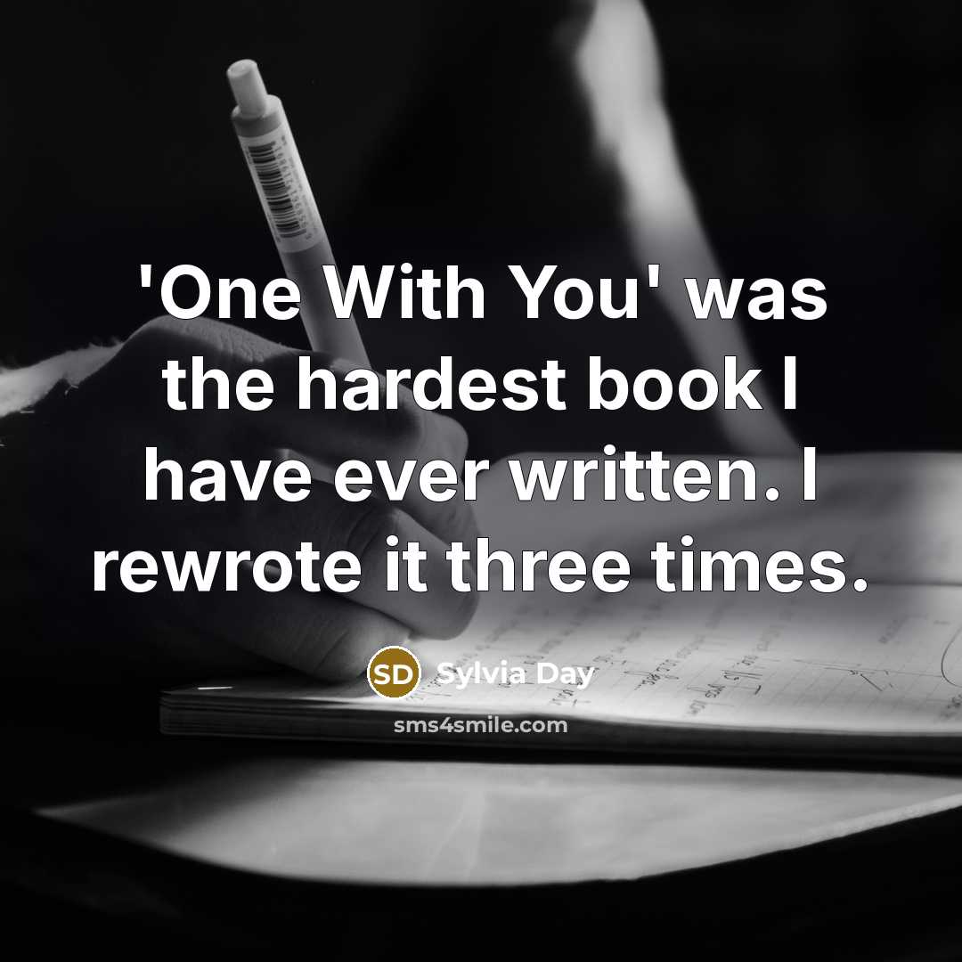 “'One With You' was the hardest book I have ever…” quote by Sylvia Day