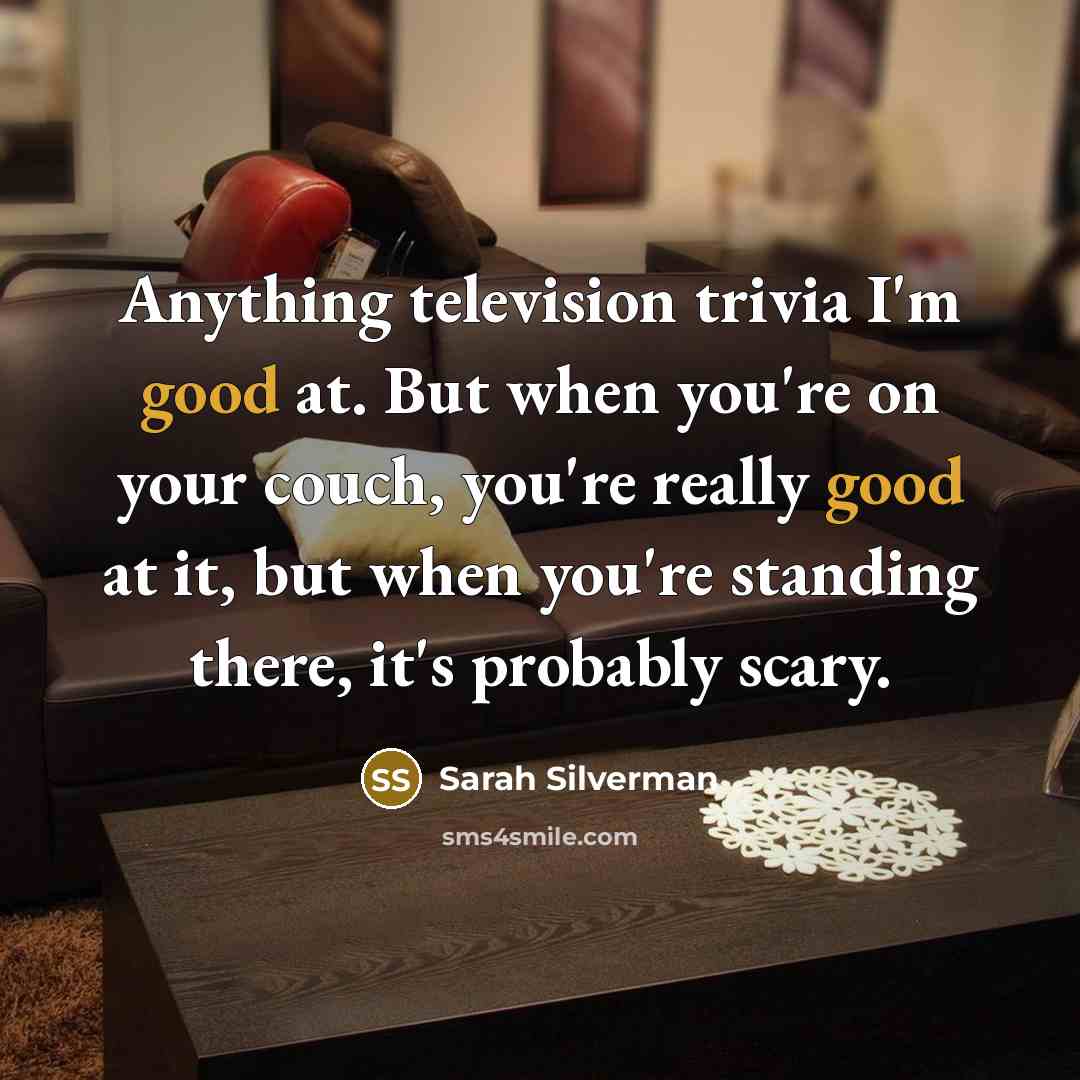 “Anything television trivia I'm good at. But when you're on…” quote by Sarah Silverman