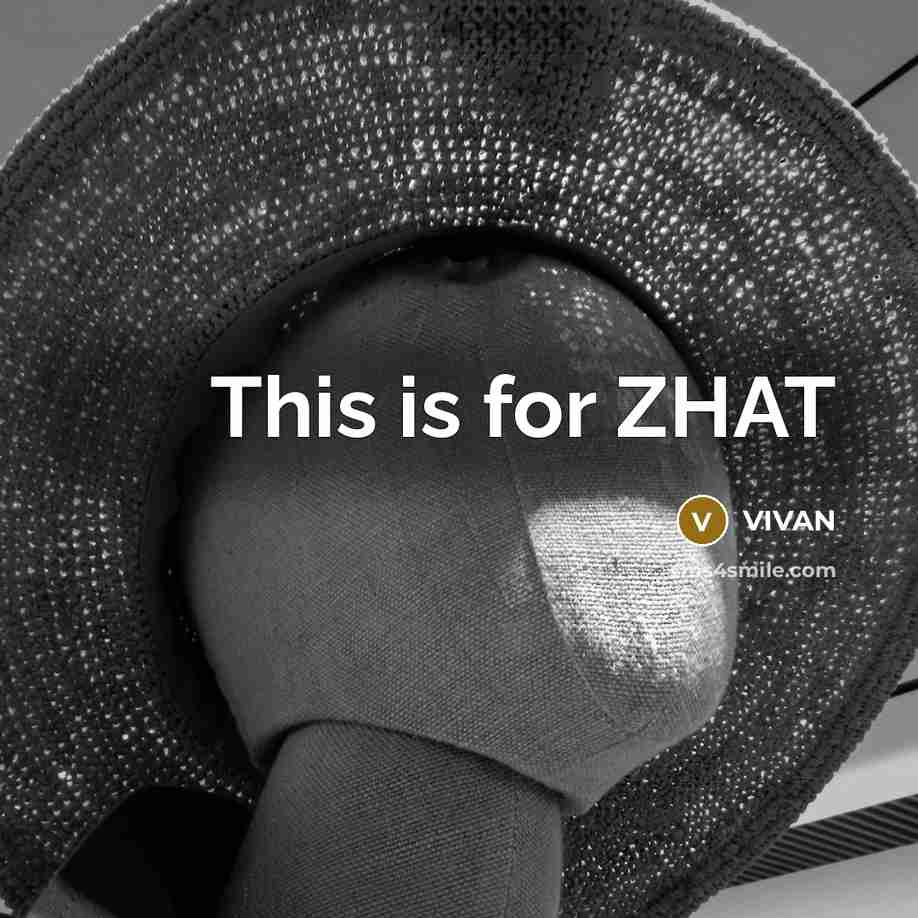 “This is for ZHAT” quote by VIVAN