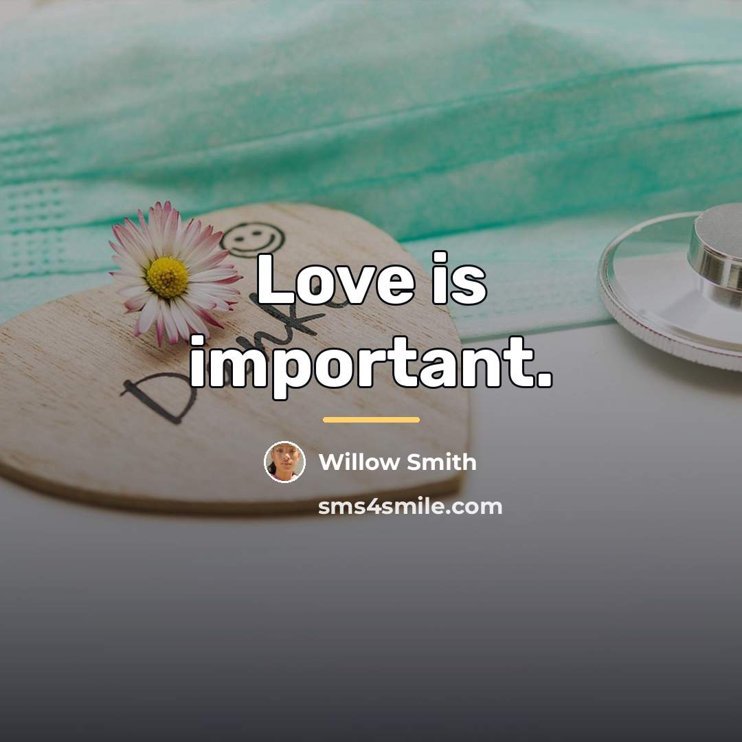 “Love is important.…” quote by Willow Smith