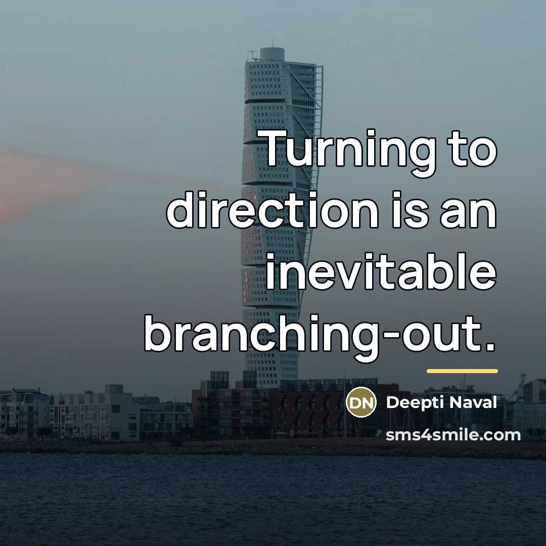 “Turning to direction is an inevitable branching-out.…” quote by Deepti Naval