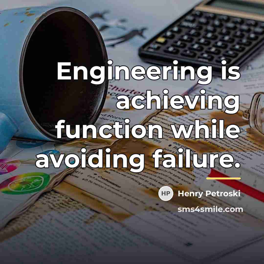 “Engineering is achieving function while avoiding failure.…” quote by Henry Petroski