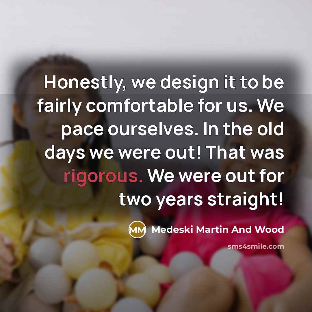 “Honestly, we design it to be fairly comfortable for us.…” quote by Medeski Martin And Wood