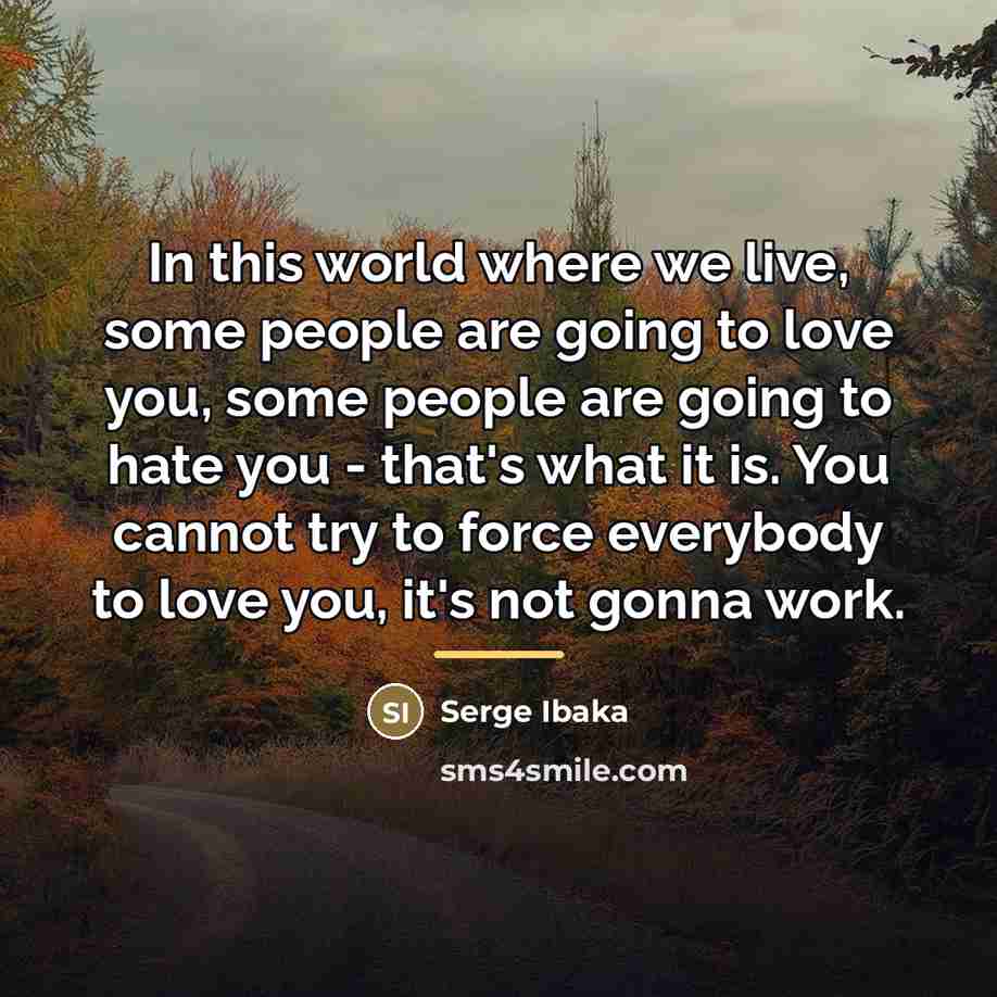 “In this world where we live, some people are going…” quote by Serge Ibaka