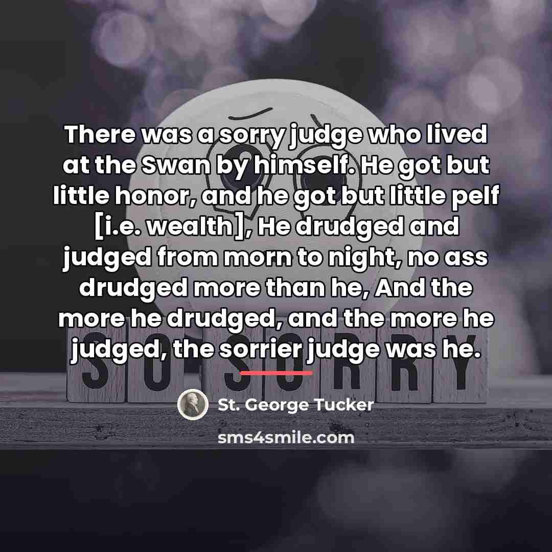 “There was a sorry judge who lived at the Swan…” quote by St. George Tucker