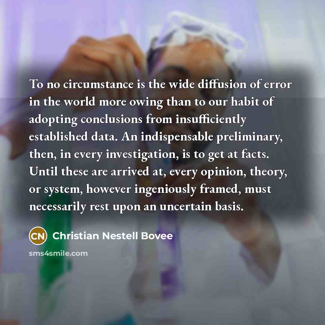 “To no circumstance is the wide diffusion of error in…” quote by Christian Nestell Bovee