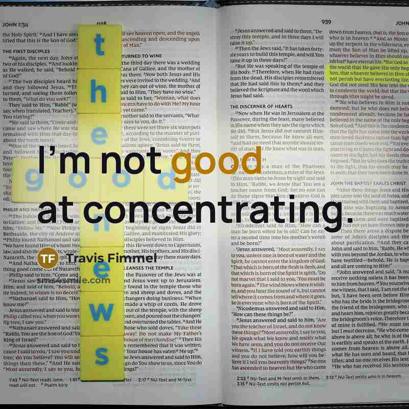 “I'm not good at concentrating.…” quote by Travis Fimmel