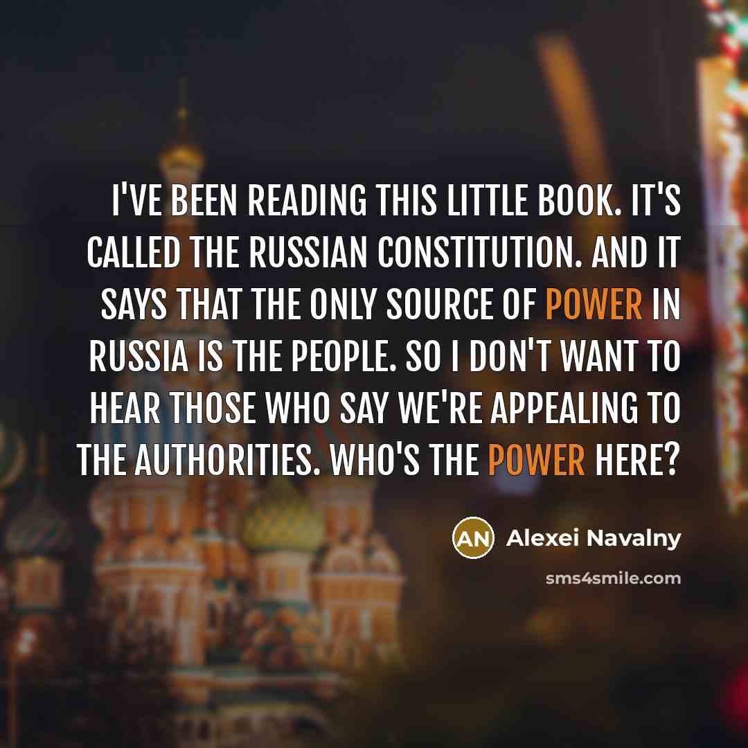 “I've been reading this little book. It's called the Russian…” quote by Alexei Navalny