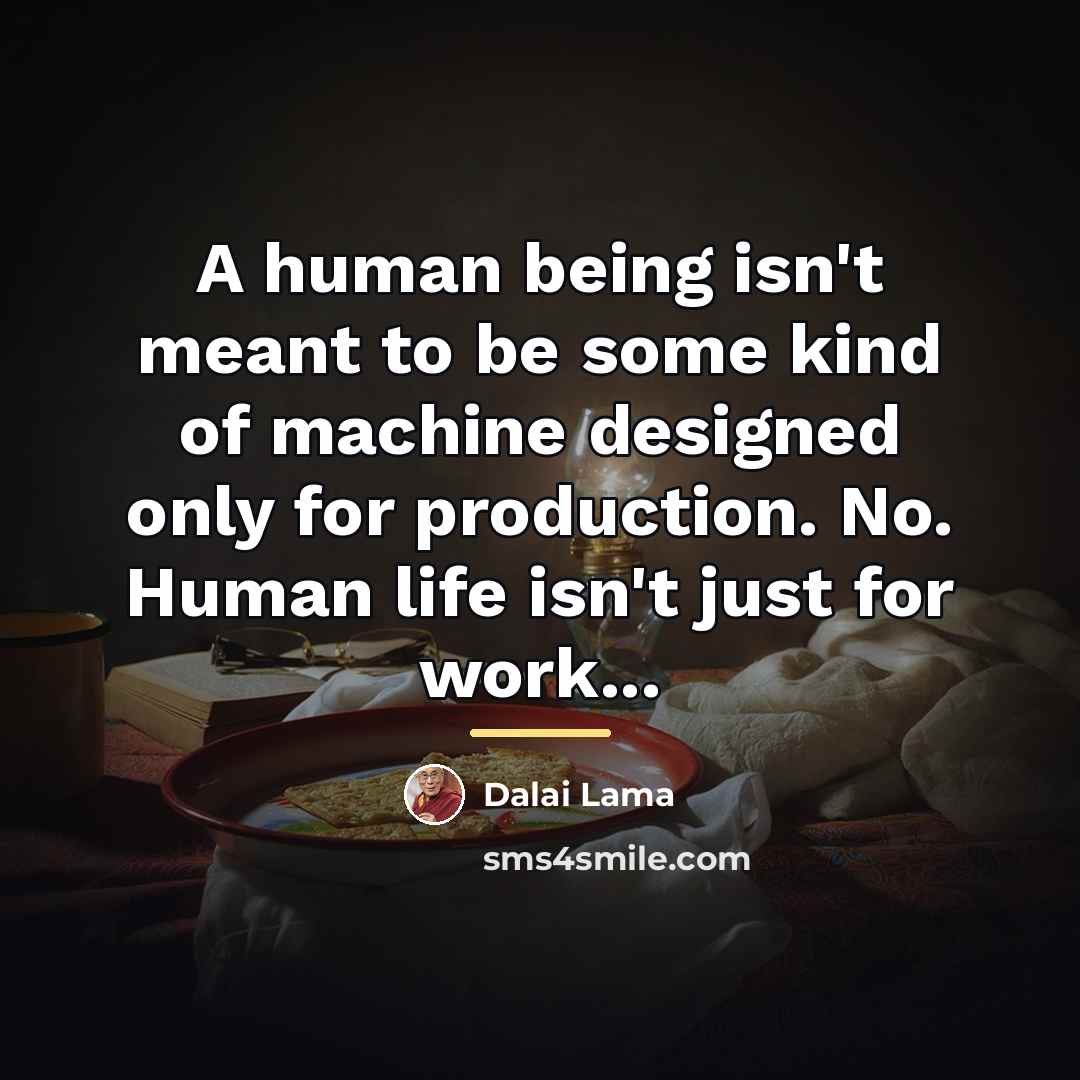 “A human being isn't meant to be some kind of…” quote by Dalai Lama