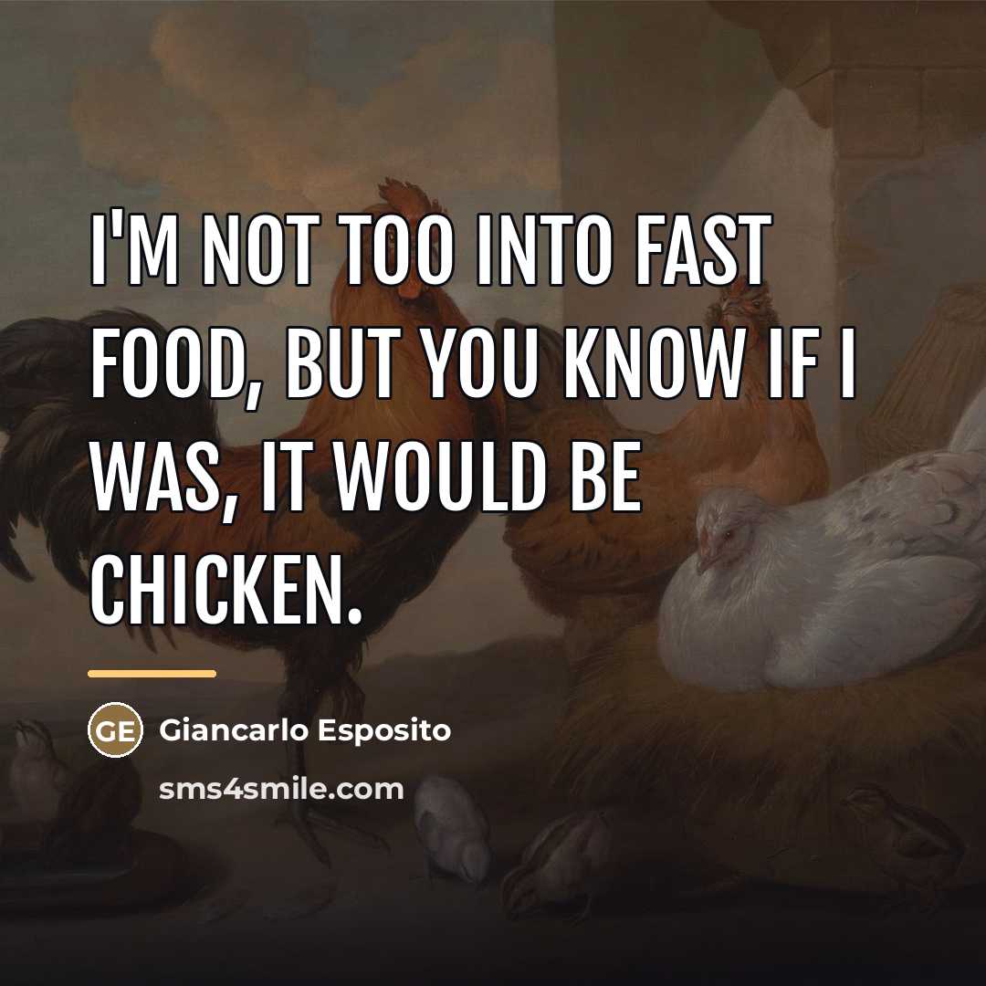 “I'm not too into fast food, but you know if…” quote by Giancarlo Esposito