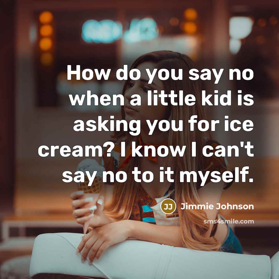 “How do you say no when a little kid is…” quote by Jimmie Johnson