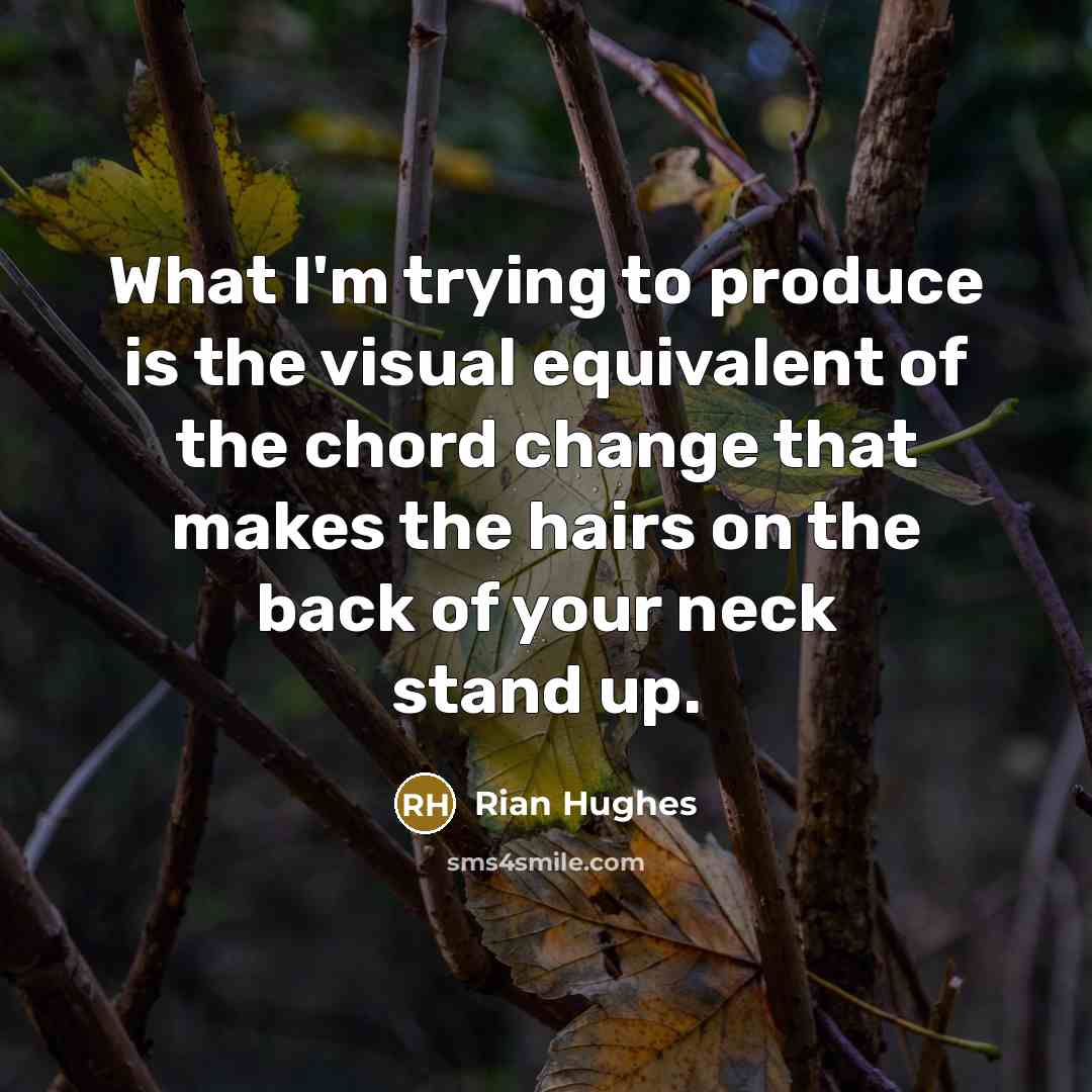 “What I'm trying to produce is the visual equivalent of…” quote by Rian Hughes