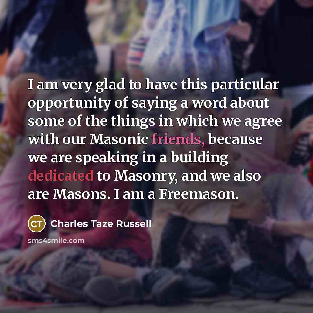 “I am very glad to have this particular opportunity of…” quote by Charles Taze Russell