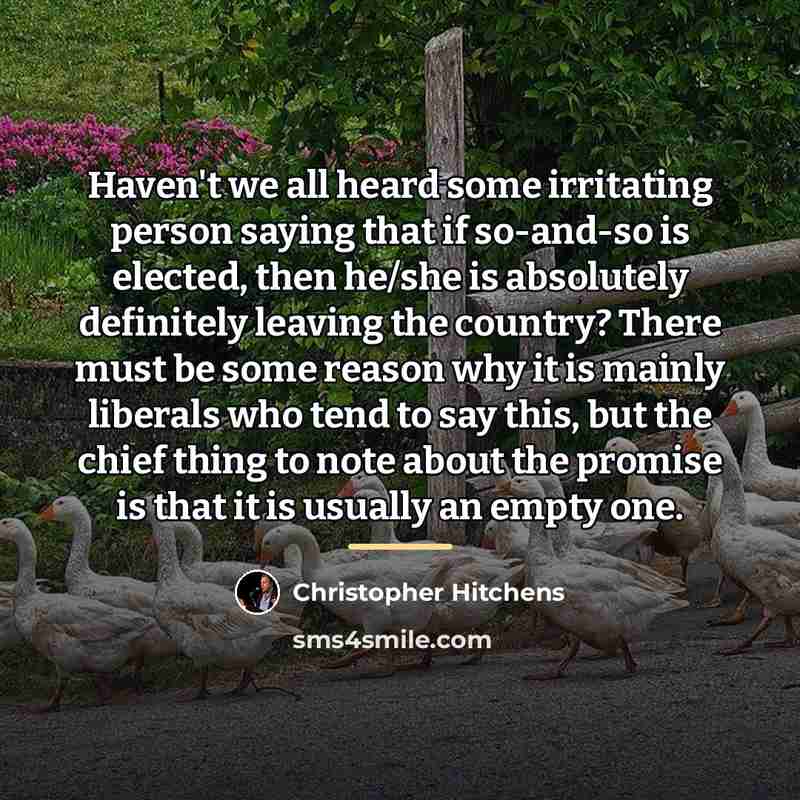 “Haven't we all heard some irritating person saying that if…” quote by Christopher Hitchens