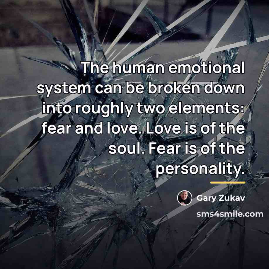 “The human emotional system can be broken down into roughly…” quote by Gary Zukav