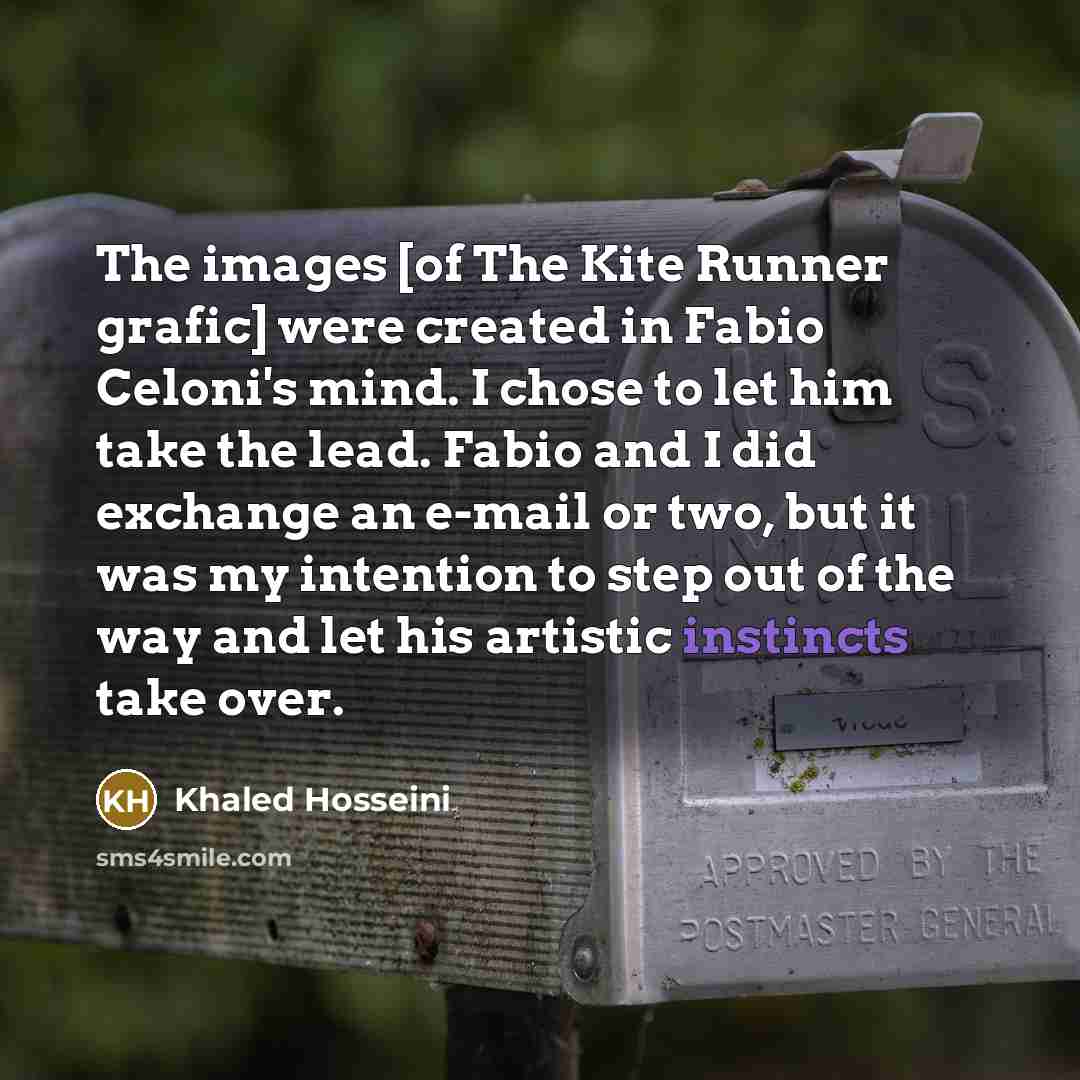 “The images [of The Kite Runner grafic] were created in…” quote by Khaled Hosseini