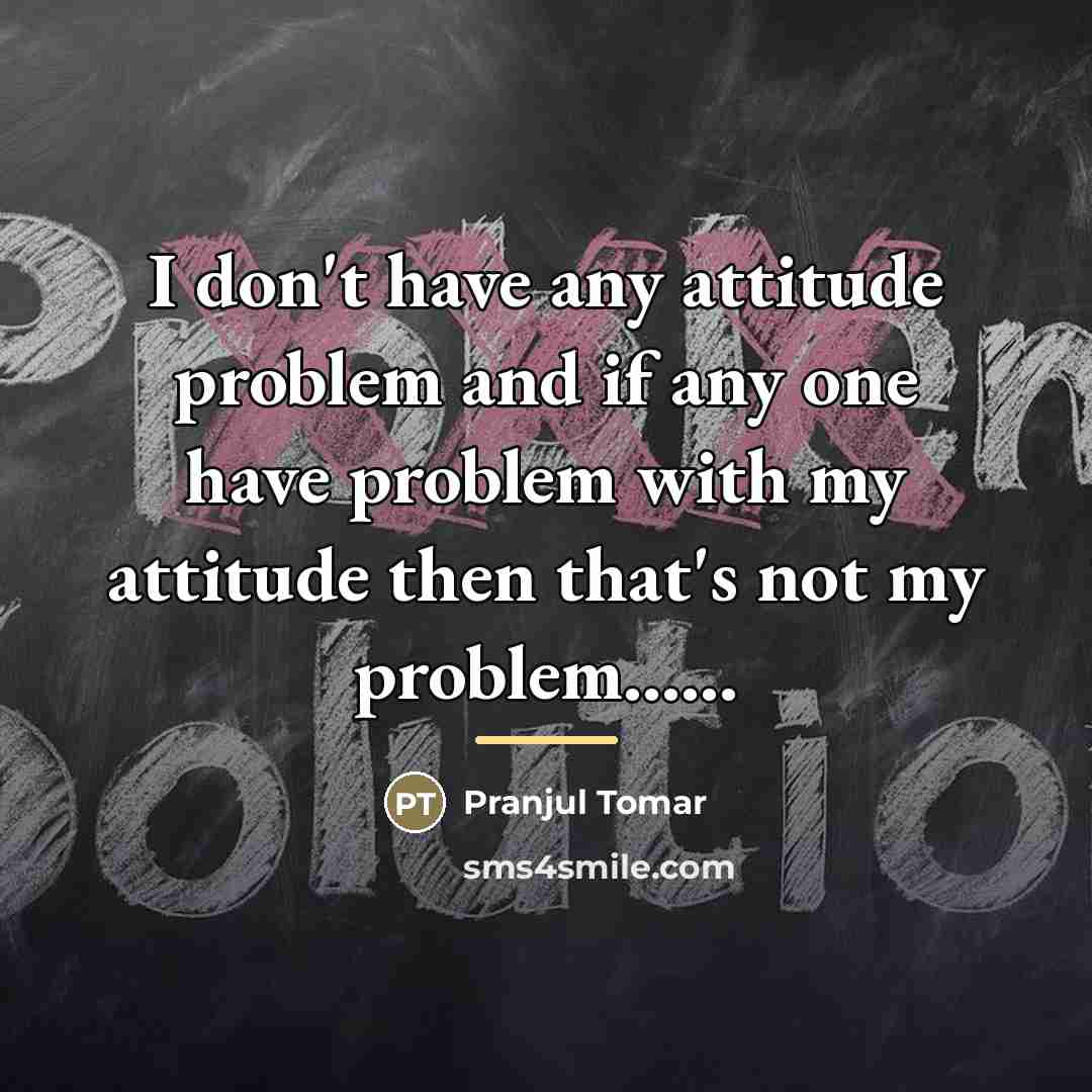 “I don't have any attitude problem and if any one…” quote by Pranjul Tomar