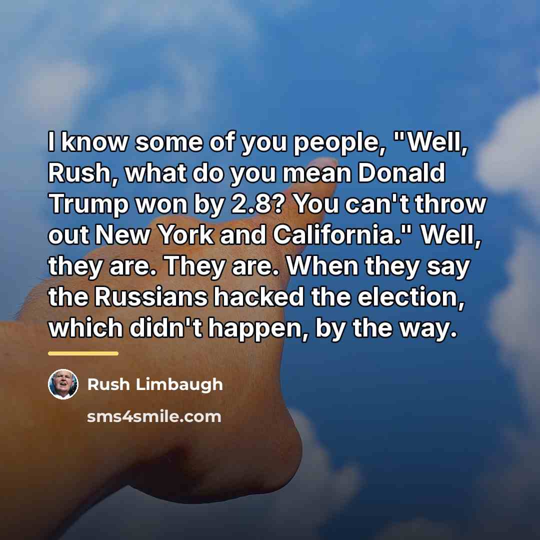 “I know some of you people, "Well, Rush, what do…” quote by Rush Limbaugh