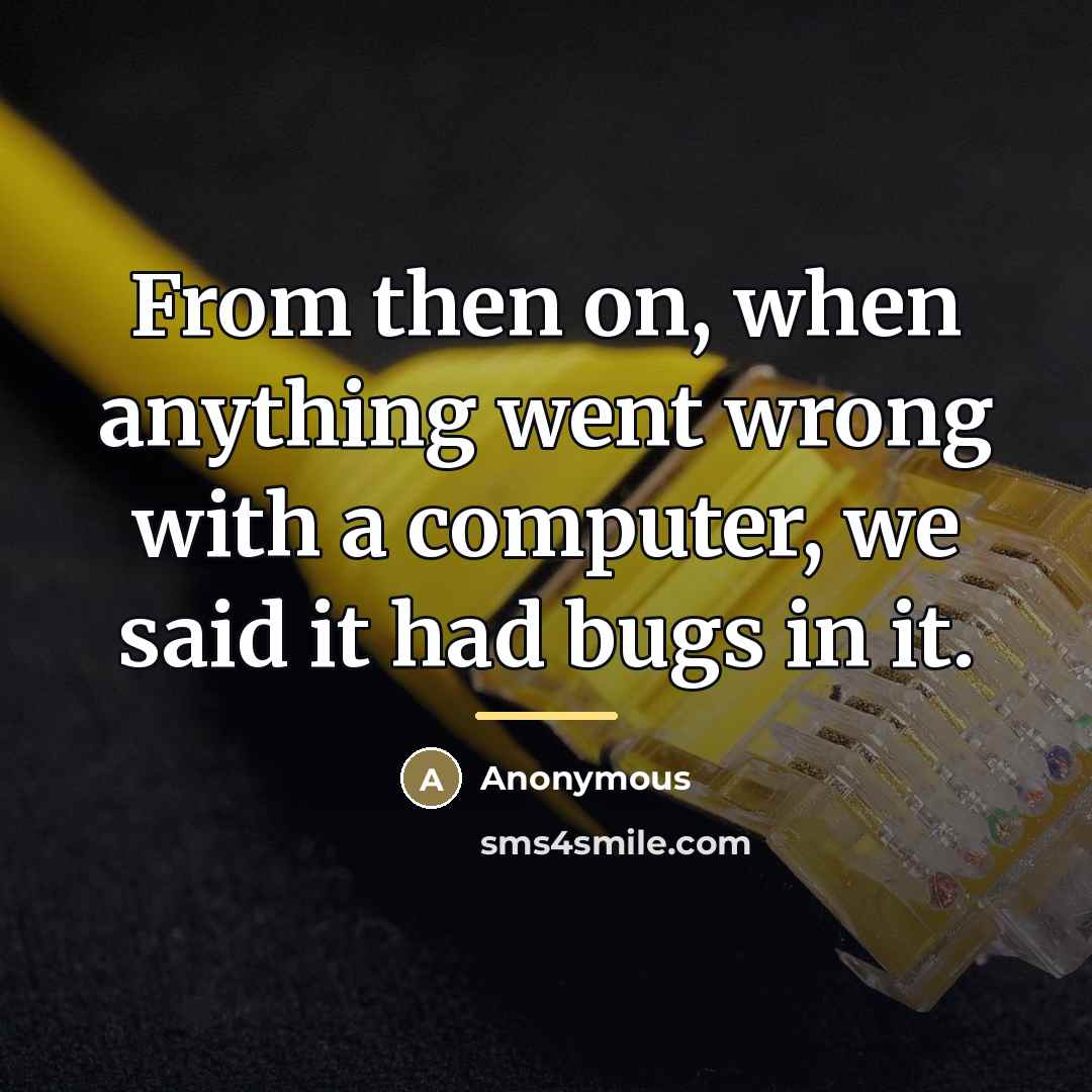 “From then on, when anything went wrong with a computer,…” quote by Anonymous
