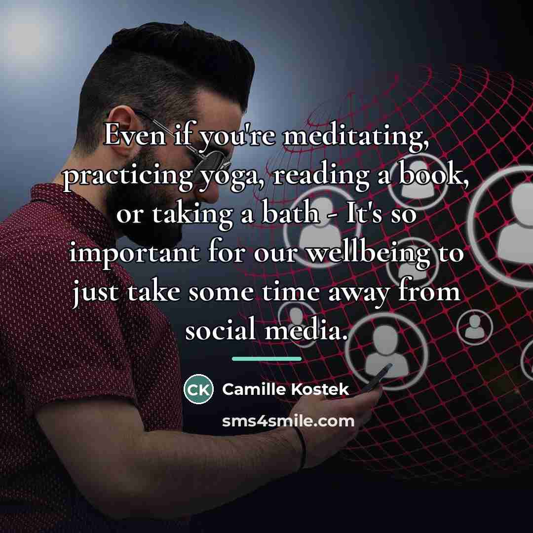 “Even if you're meditating, practicing yoga, reading a book, or…” quote by Camille Kostek