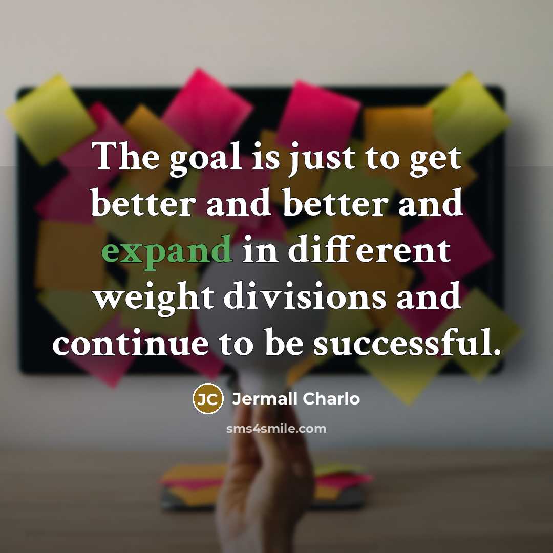“The goal is just to get better and better and…” quote by Jermall Charlo