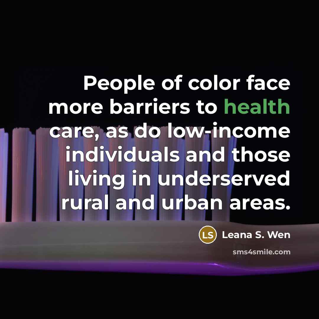 “People of color face more barriers to health care, as…” quote by Leana S. Wen