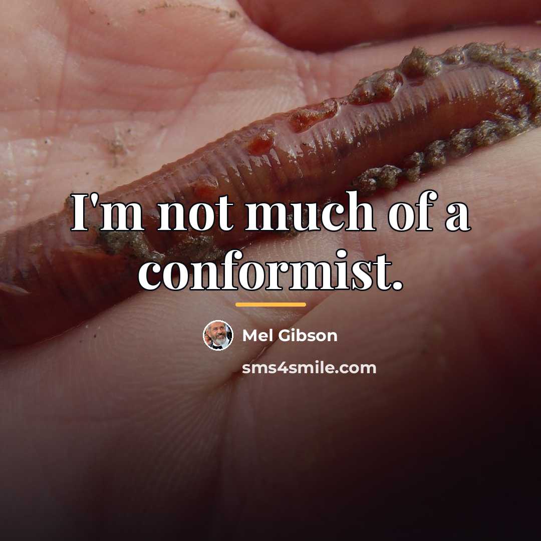 “I'm not much of a conformist.…” quote by Mel Gibson