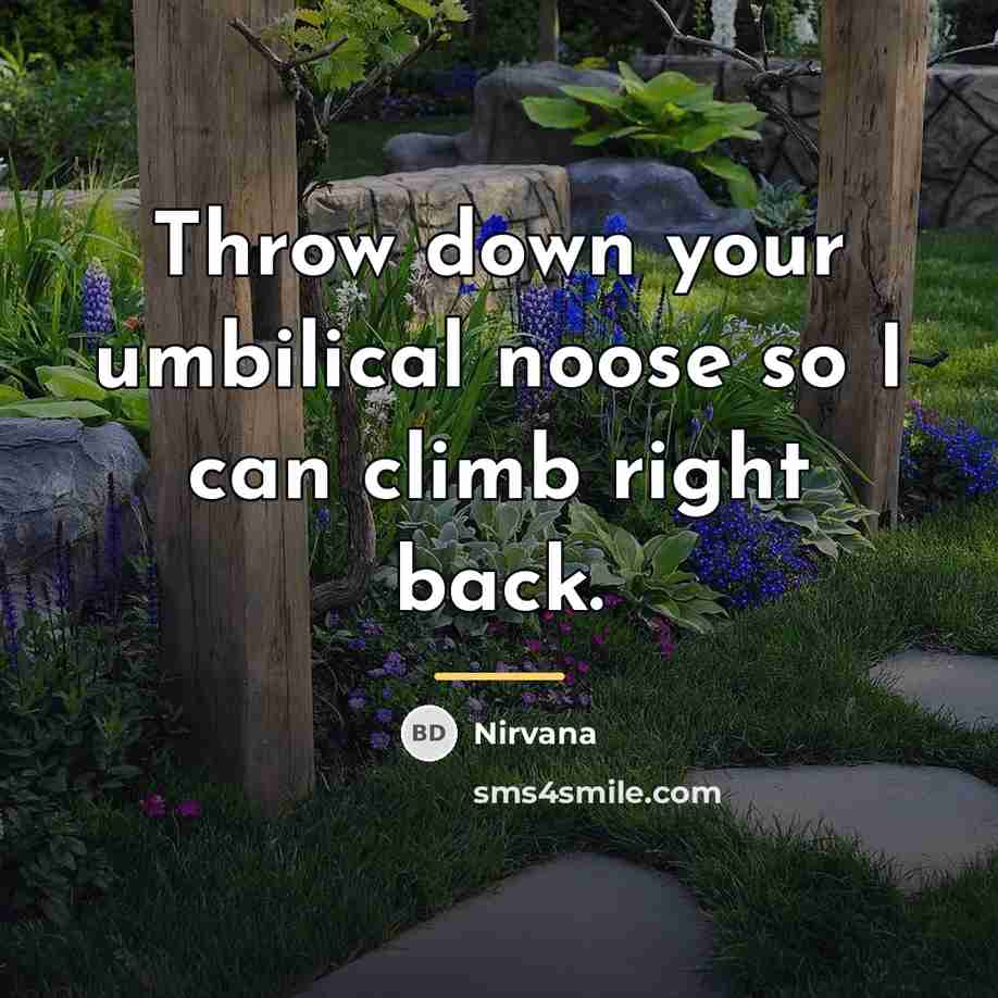 “Throw down your umbilical noose so I can climb right…” quote by Nirvana
