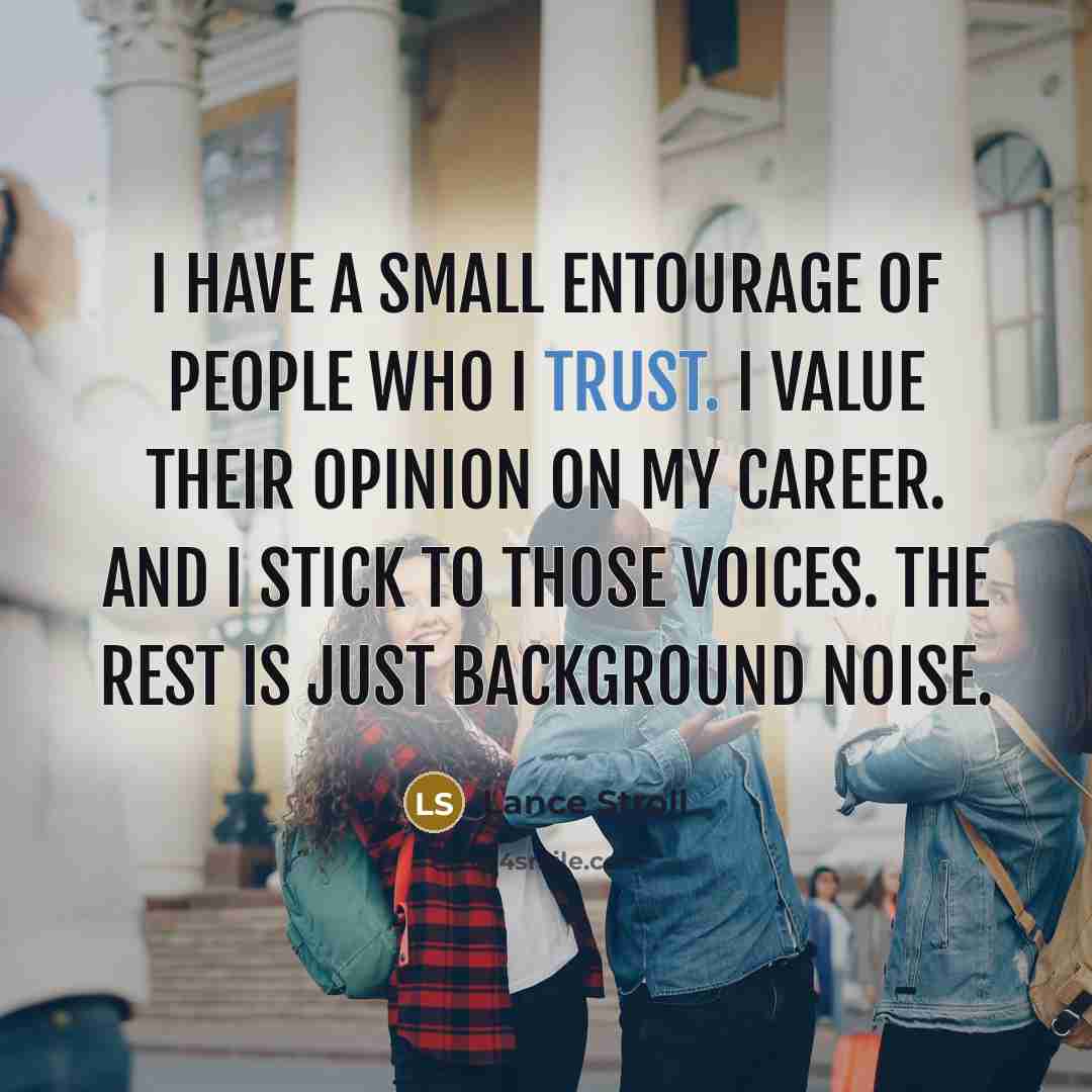 “I have a small entourage of people who I trust.…” quote by Lance Stroll