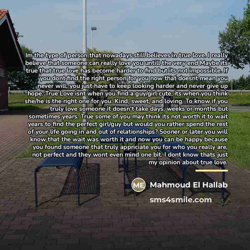“Im the type of person that nowadays still believes in…” quote by Mahmoud El Hallab